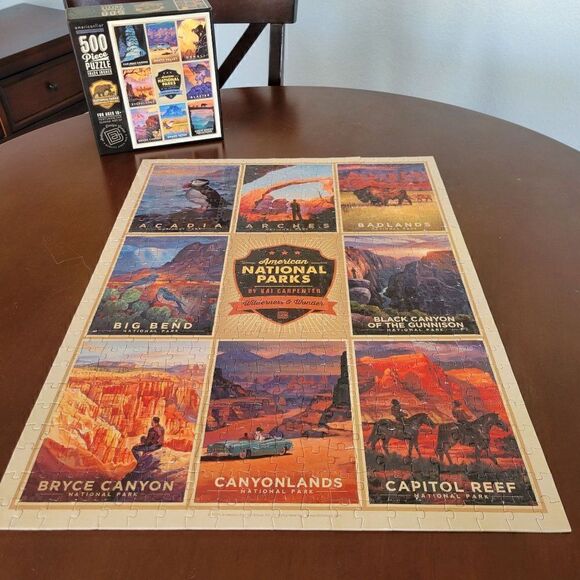 Americanflat 500 Piece National Parks Jigsaw Puzzle 18x24 Inches by Anderson Des - Picture 4 of 5